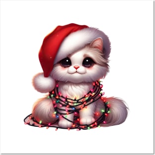 Christmas Ragdoll Cat Posters and Art
